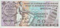 Gallery image for Burundi p28c: 50 Francs from 1988