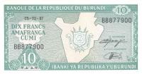 Gallery image for Burundi p33d: 10 Francs from 1997