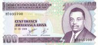 p37e from Burundi: 100 Francs from 2006