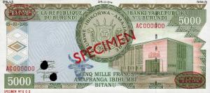 Gallery image for Burundi p42s: 5000 Francs