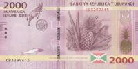 p52a from Burundi: 2000 Francs from 2015