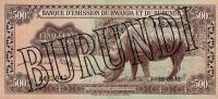 p6 from Burundi: 500 Francs from 1964