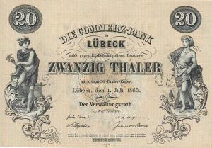 pS312 from German States: 20 Thalers from 1865