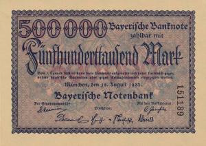 pS930a from German States: 500000 Mark from 1923