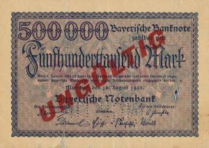 pS930s from German States: 500000 Mark from 1923