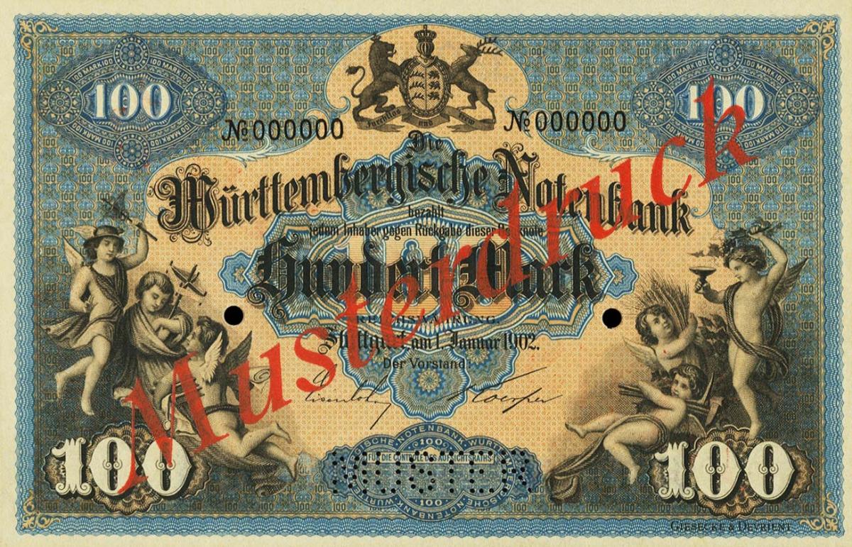 Front of German States pS979s: 100 Mark from 1902