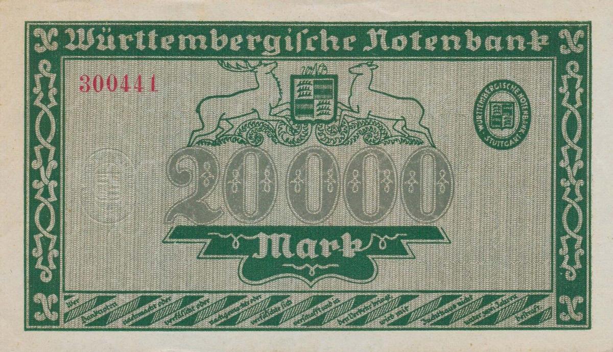 Back of German States pS983: 20000 Mark from 1923