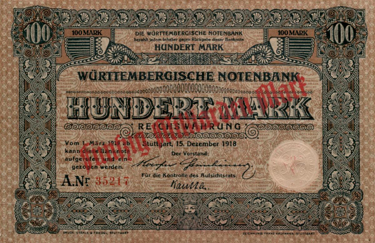 Front of German States pS991: 500000000 Mark from 1923