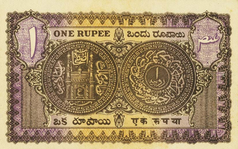 Back of India, Princely States pS271a: 1 Rupee from 1939