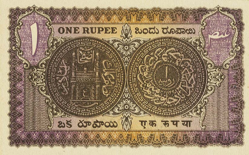 Back of India, Princely States pS271b: 1 Rupee from 1939