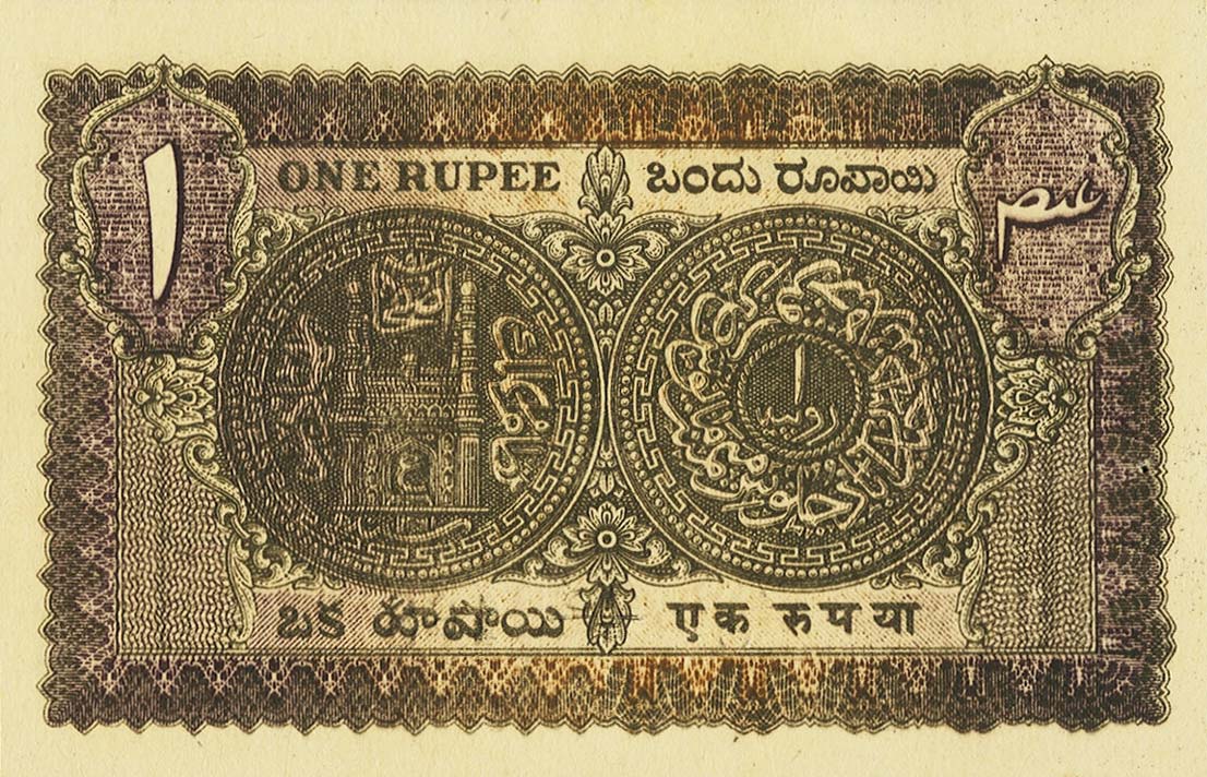 Back of India, Princely States pS272g: 1 Rupee from 1945