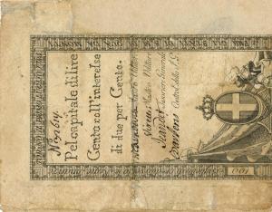 pS120 from Italian States: 100 Lire from 1785 pS120 from Italian States: 100 Lire from 1785