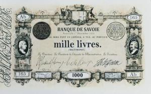 pS164 from Italian States: 1000 Livres from 1851 pS164 from Italian States: 1000 Livres from 1851