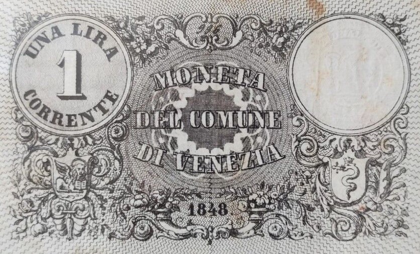 Front of Italian States pS192: 1 Lire from 1848