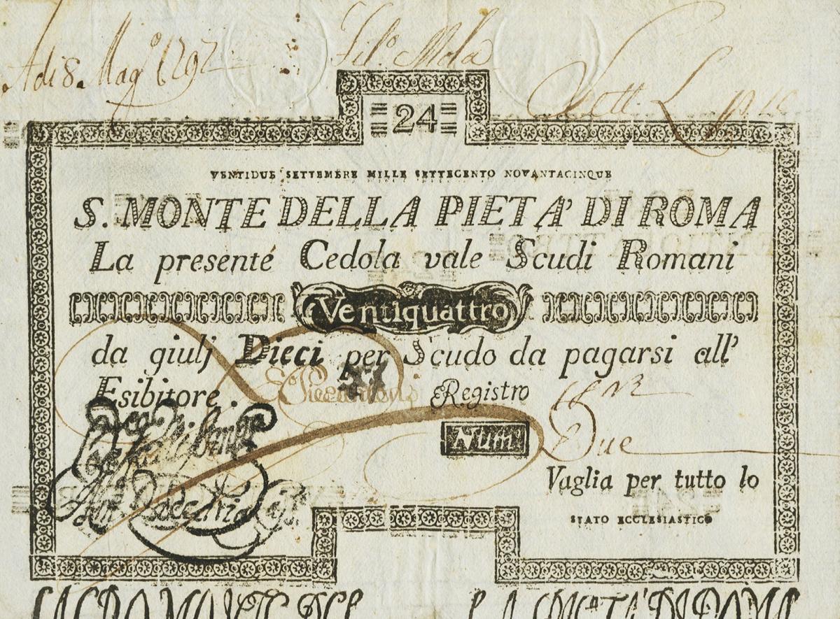 Front of Italian States pS322: 24 Scudi from 1786