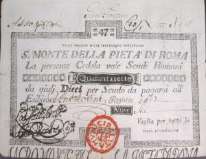 pS345 from Italian States: 47 Scudi from 1786 pS345 from Italian States: 47 Scudi from 1786