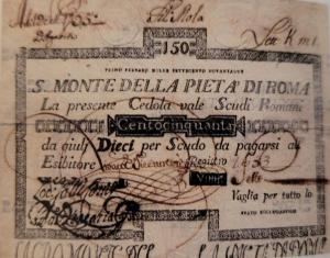 pS363 from Italian States: 150 Scudi from 1788 pS363 from Italian States: 150 Scudi from 1788