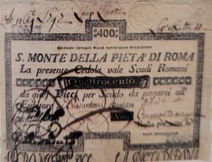 pS368 from Italian States: 400 Scudi from 1788 pS368 from Italian States: 400 Scudi from 1788