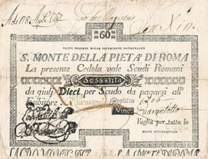 pS434 from Italian States: 60 Scudi from 1786 pS434 from Italian States: 60 Scudi from 1786