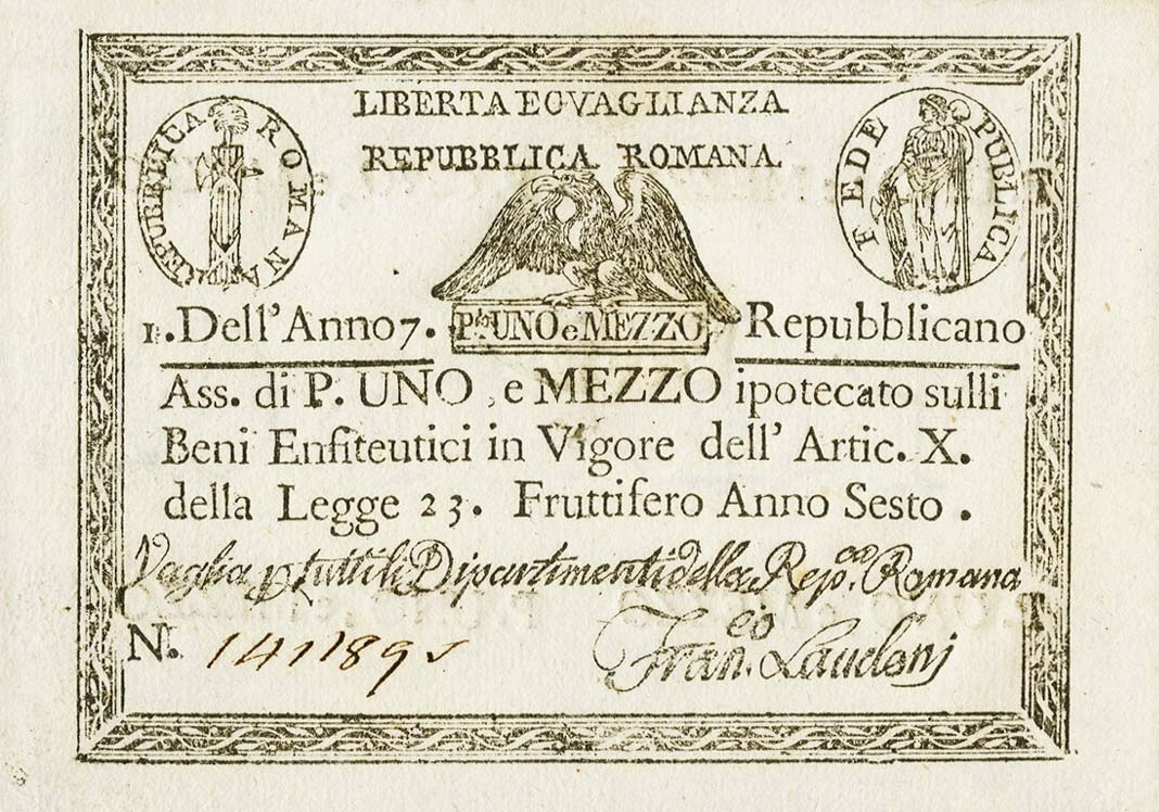 Front of Italian States pS534: 1.5 Paoli from 1798