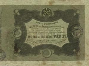pS656 from Italian States: 20 Scudi from 1849 pS656 from Italian States: 20 Scudi from 1849
