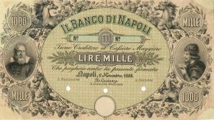 pS842 from Italian States: 1000 Lire from 1869 pS842 from Italian States: 1000 Lire from 1869
