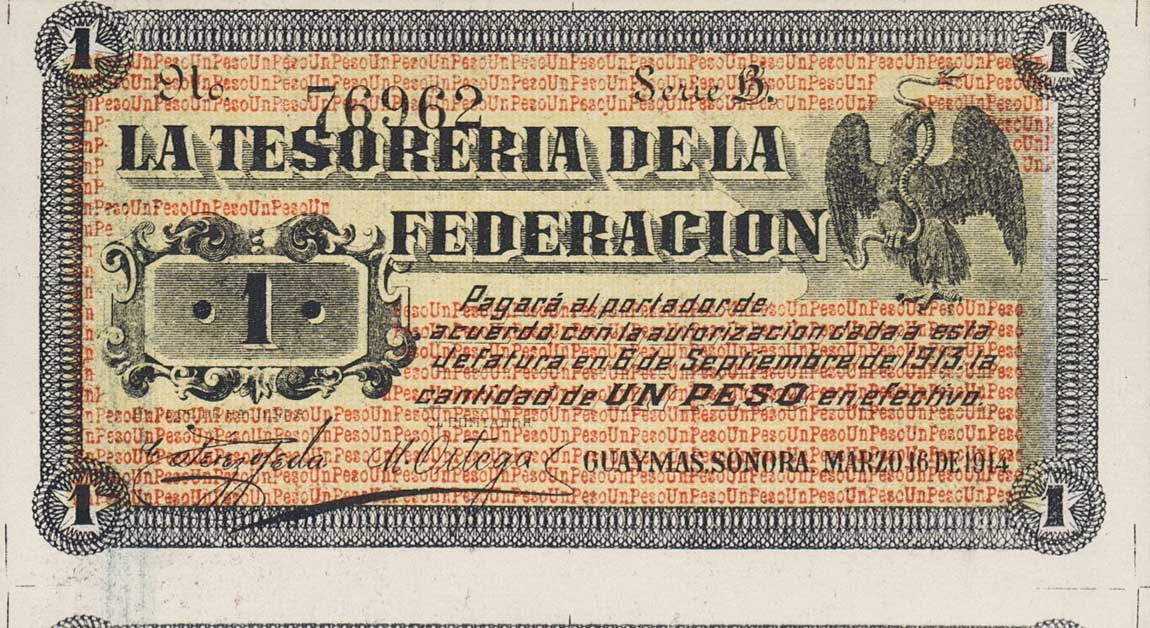 Front of Mexico, Revolutionary pS1060: 1 Peso from 1914