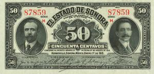 Gallery image for Mexico, Revolutionary pS1070: 50 Centavos