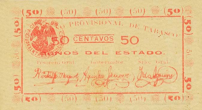 Back of Mexico, Revolutionary pS1081: 50 Centavos from 1915