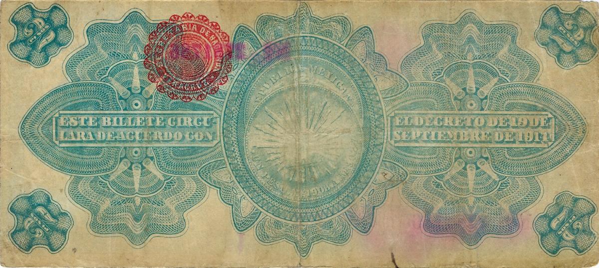 Back of Mexico, Revolutionary pS1103a: 2 Pesos from 1915