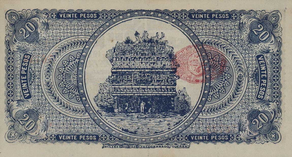 Back of Mexico, Revolutionary pS1124a: 20 Pesos from 1914