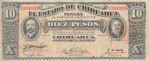 pS533c from Mexico, Revolutionary: 10 Pesos from 1914
