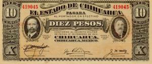 pS534b from Mexico, Revolutionary: 10 Pesos from 1915 pS534b from Mexico, Revolutionary: 10 Pesos from 1915