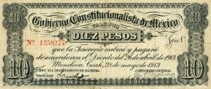 Gallery image for Mexico, Revolutionary pS629: 10 Pesos