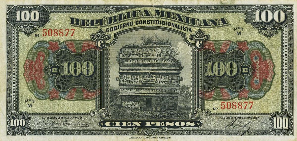 Front of Mexico, Revolutionary pS689a: 100 Pesos from 1915