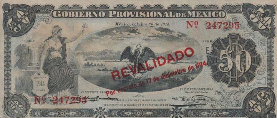 Front of Mexico, Revolutionary pS707e: 50 Pesos from 1914