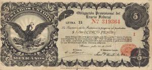 Gallery image for Mexico, Revolutionary pS713A: 5 Pesos