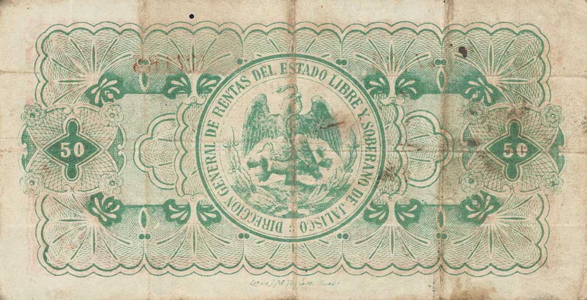 Back of Mexico, Revolutionary pS859: 50 Centavos from 1915