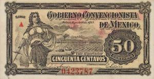 Gallery image for Mexico, Revolutionary pS882: 50 Centavos