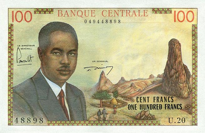 Front of Cameroon p10a: 100 Francs from 1962