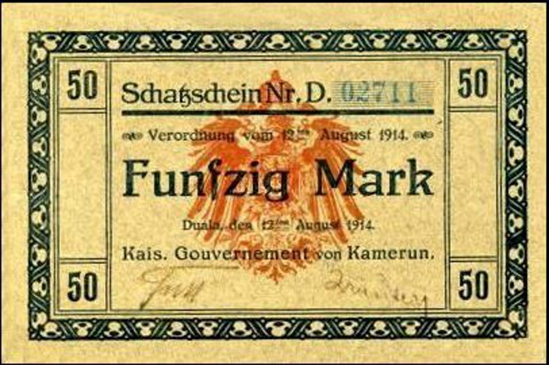 Front of Cameroon p2a: 50 Mark from 1914