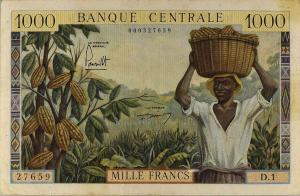 p7a from Cameroon: 1000 Francs from 1961
