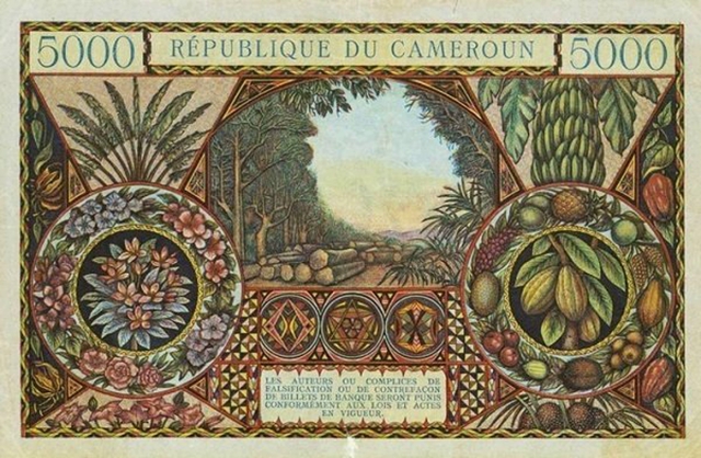 Back of Cameroon p8a: 5000 Francs from 1961