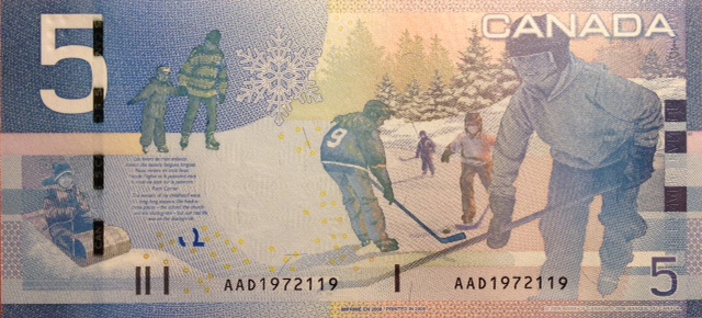 Back of Canada p101Ab: 5 Dollars from 2008