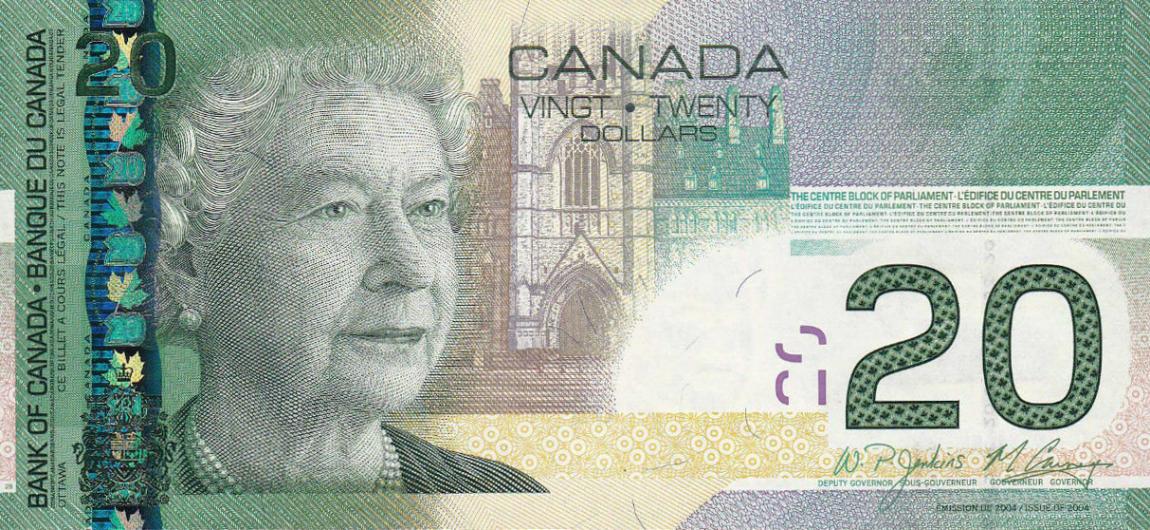 Front of Canada p103f: 20 Dollars from 2009