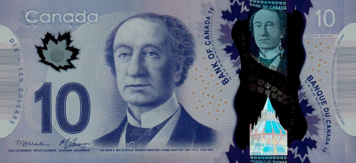 Front of Canada p107a: 10 Dollars from 2013