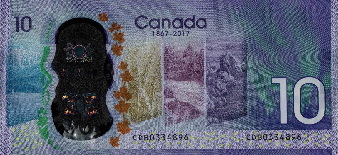 Back of Canada p112: 10 Dollars from 2017