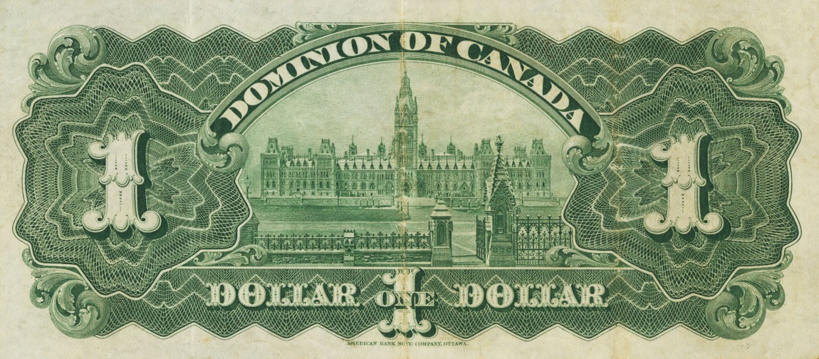 Back of Canada p22: 1 Dollar from 1897