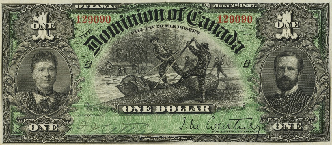 Front of Canada p22: 1 Dollar from 1897