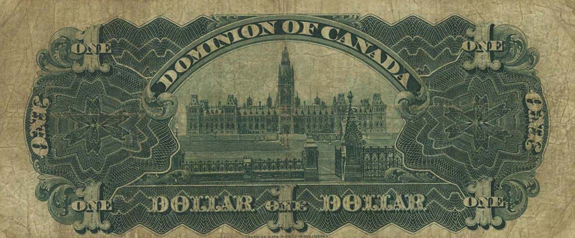 Back of Canada p24Aa: 1 Dollar from 1898